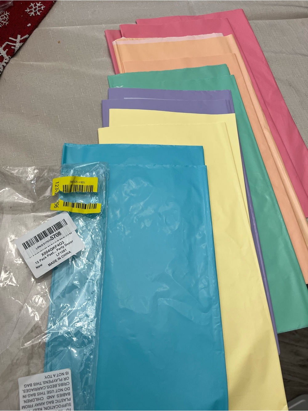 Pastel Party Tissue Paper Sheets - Multi Color Pack